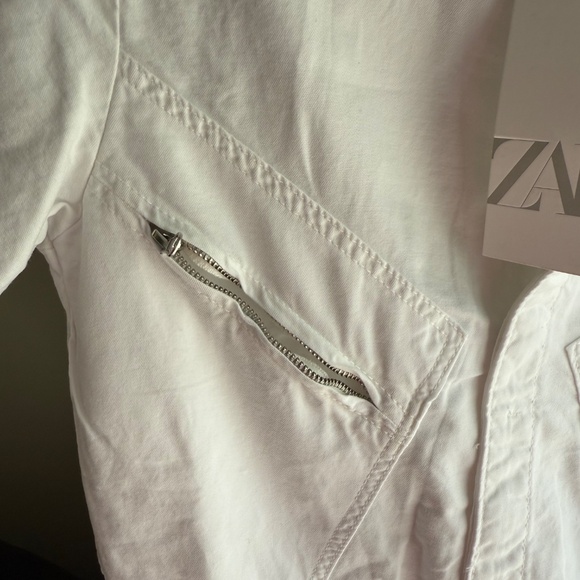 ZARA White Utility Romper - Size Small  new with tag - Picture 4 of 5